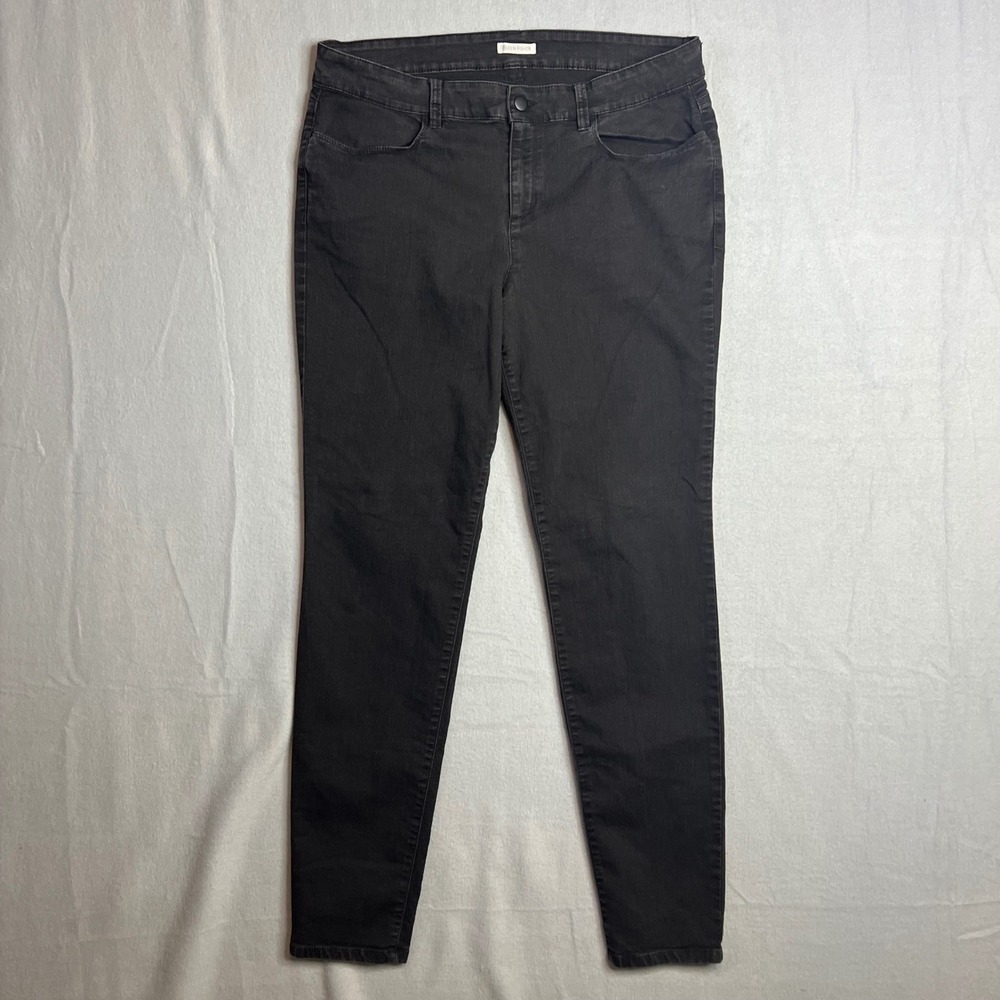 Eileen Fisher Lightweight Skinny‎ Jeans Size 16 Faded Black 34x31